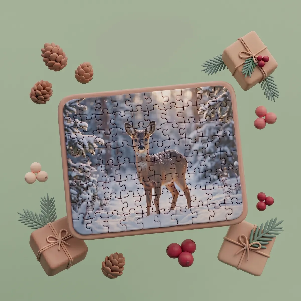 80-Piece Wooden Jigsaw Puzzle