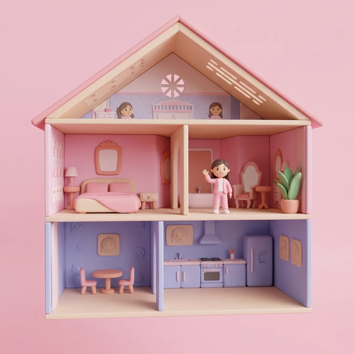 Wooden Dream House for Kids